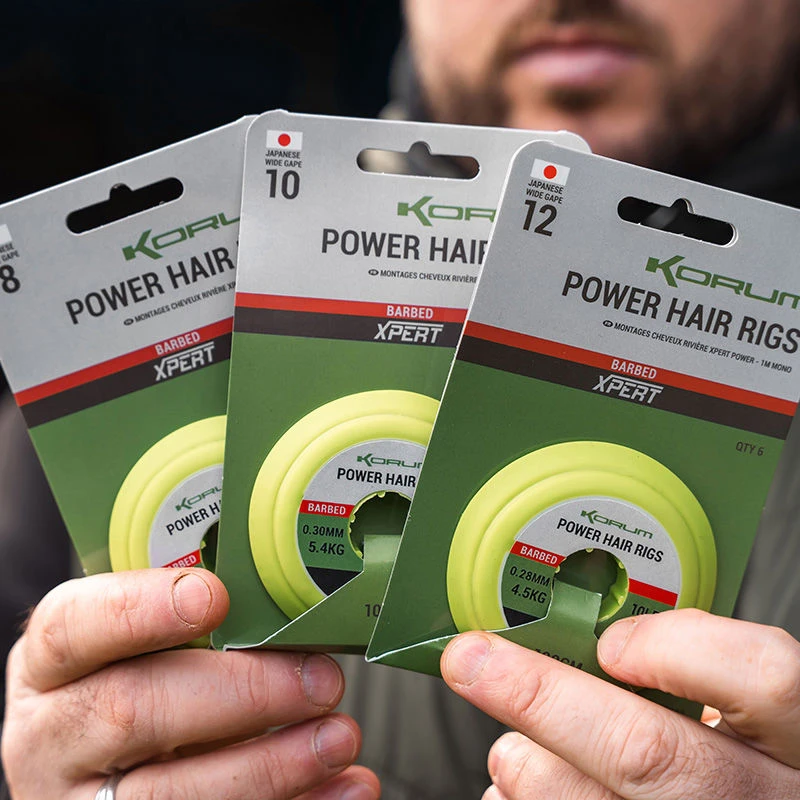 Korum Xpert Power Hair Rigs Barbed 1m